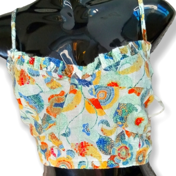 Anthropologie womens flower crop top XL - Picture 2 of 9